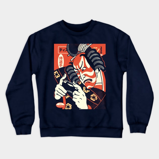 Gamer Kabuki Series: Samurai Crewneck Sweatshirt by zerobriant